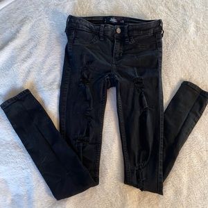 Hollister distressed black jeans